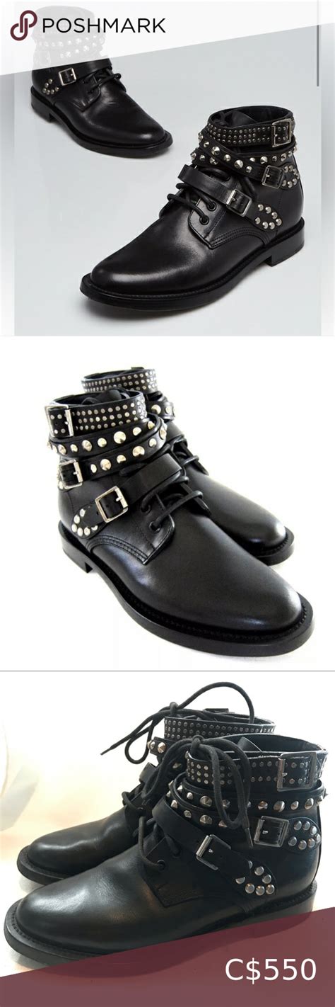 ysl studded ranger boots|Saint Laurent.